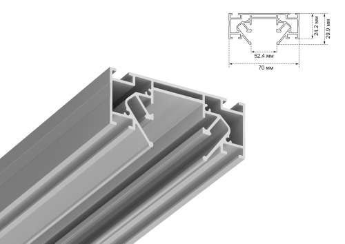Профиль-адаптер для монтажа в натяжной потолок магнитного шинопровода SPACE EASY Crystal Lux CLT 0.224 05 2000 AL фото 4